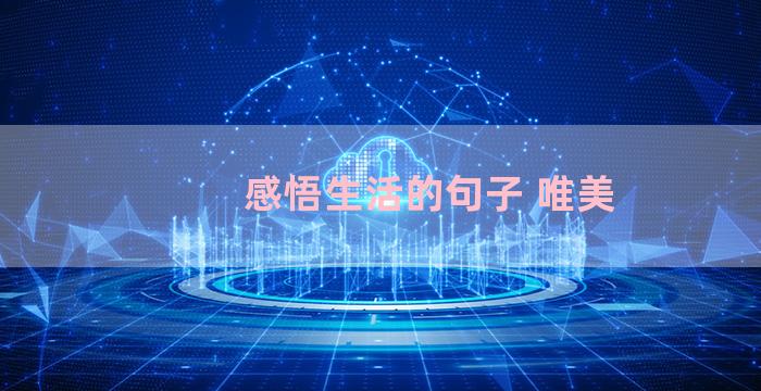 感悟生活的句子 唯美